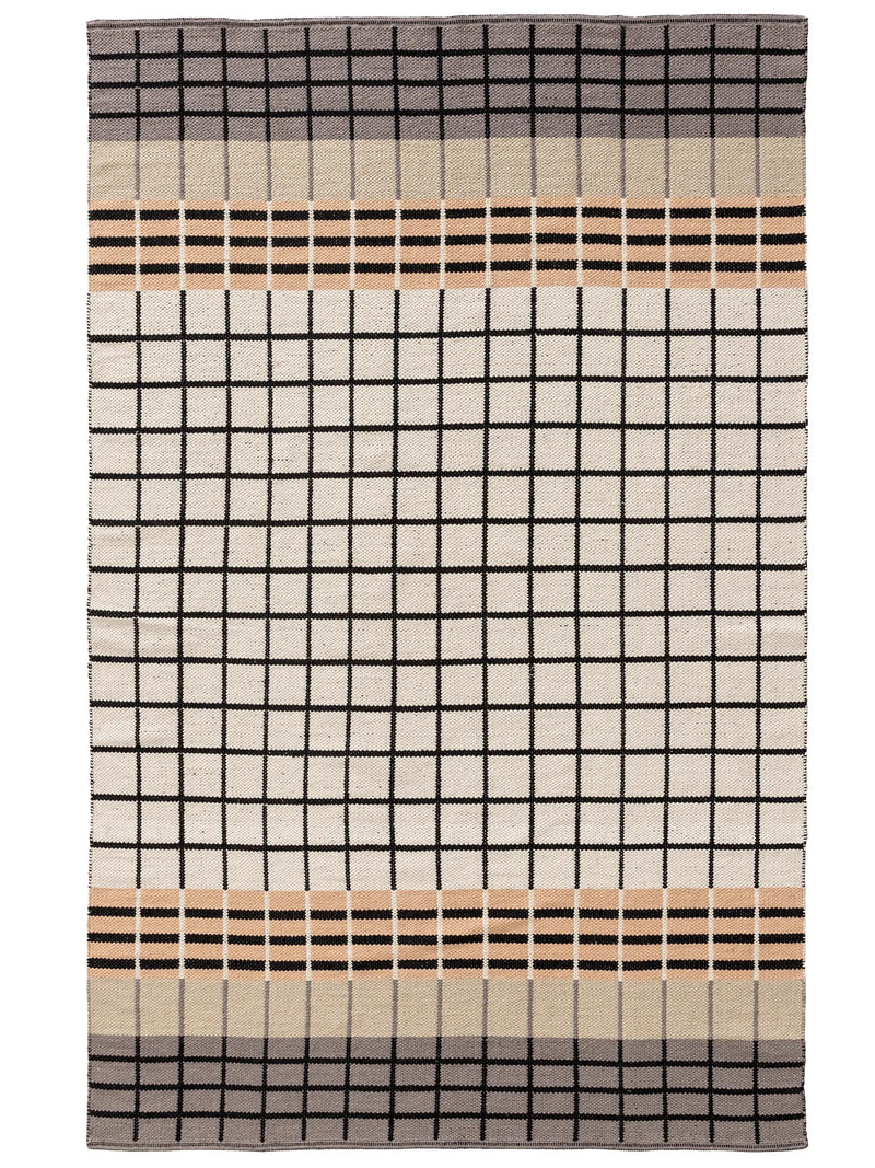 Cotton Rug Leander Grey/White