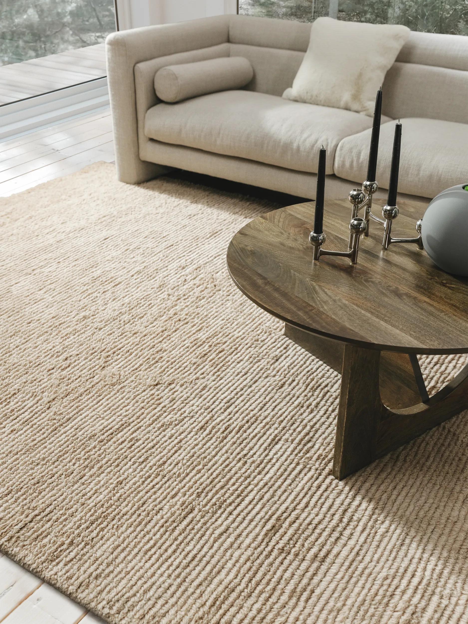 Wollteppich Leon Beige