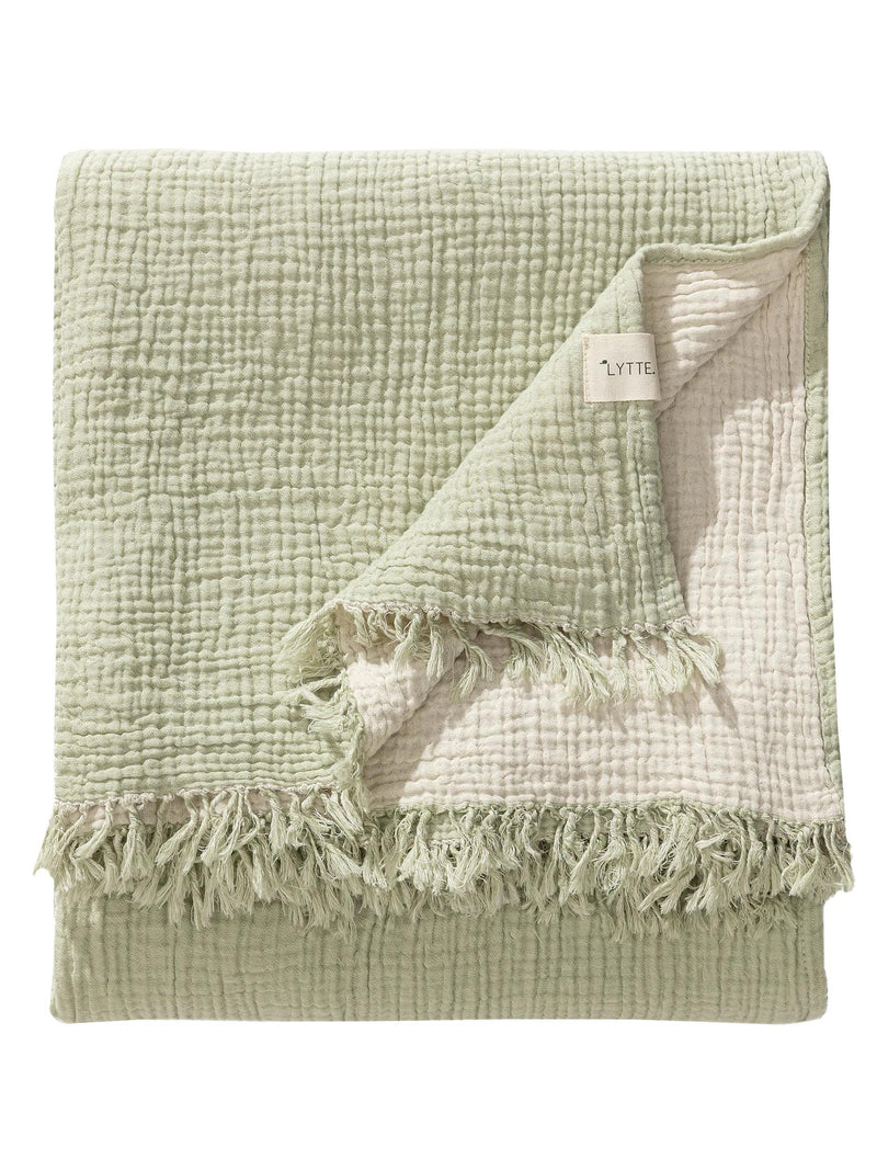 Cotton blanket Lilo Light Green