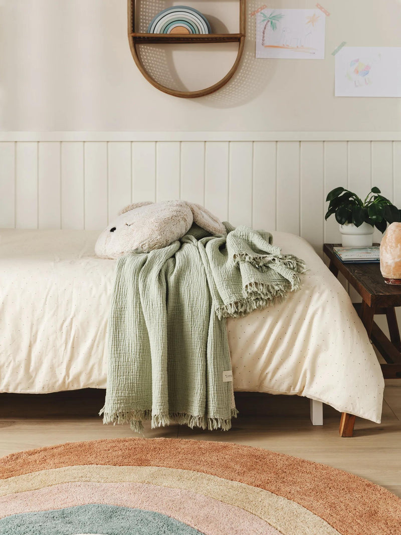 Cotton blanket Lilo Light Green