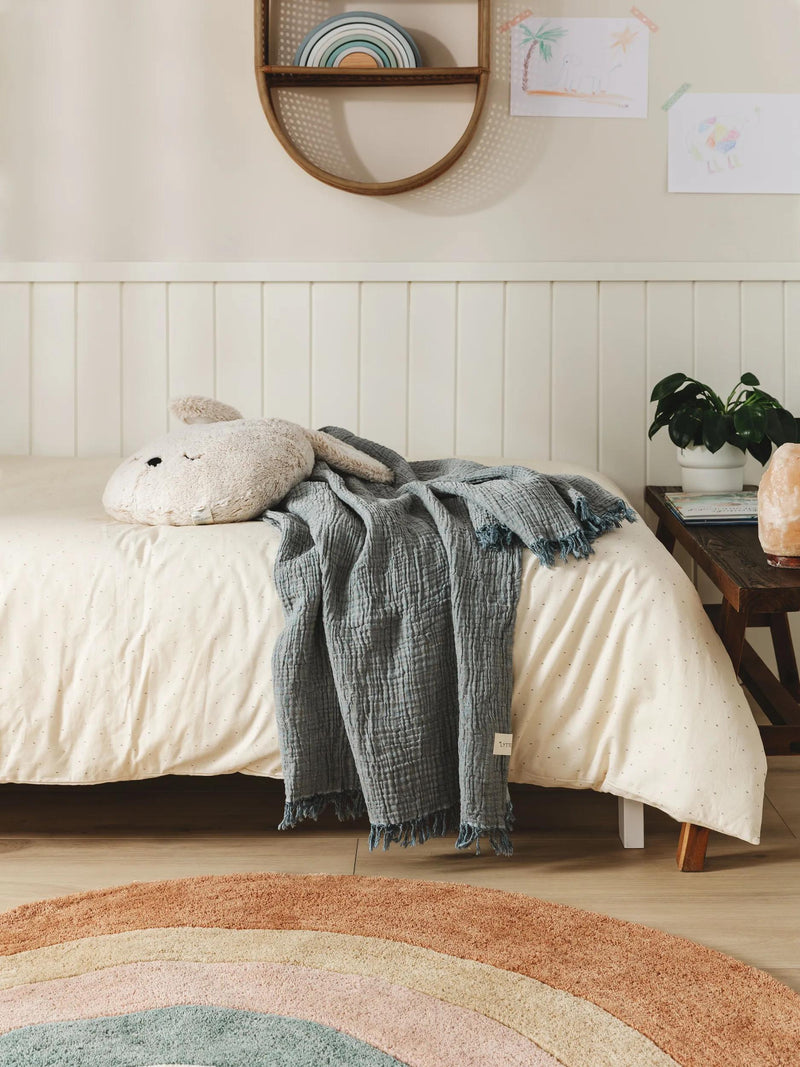 Cotton blanket Lilo Blue