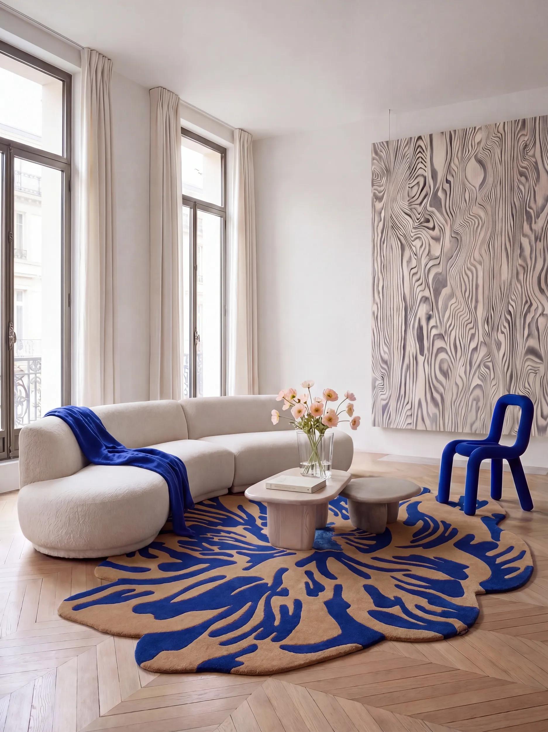 Wool Rug Lilya Blue
