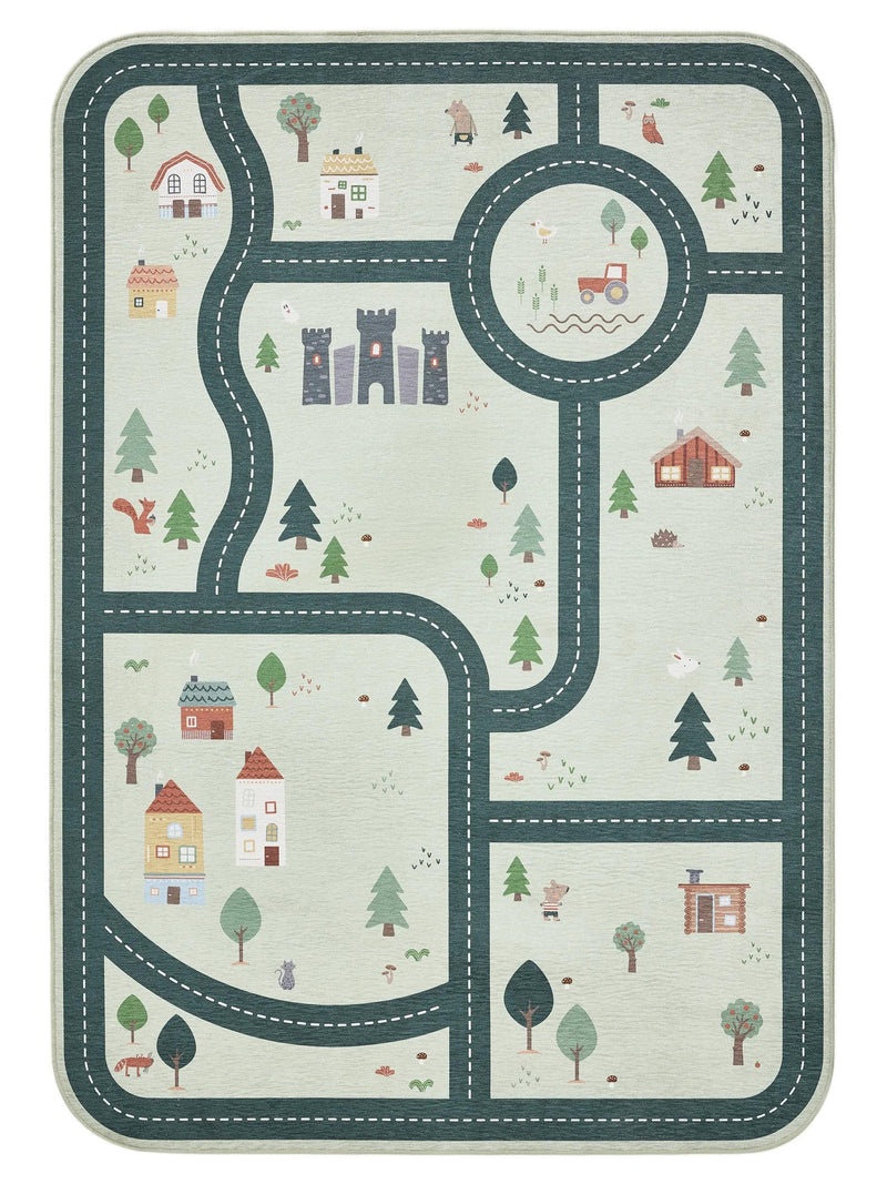 Kids rug Linus Green