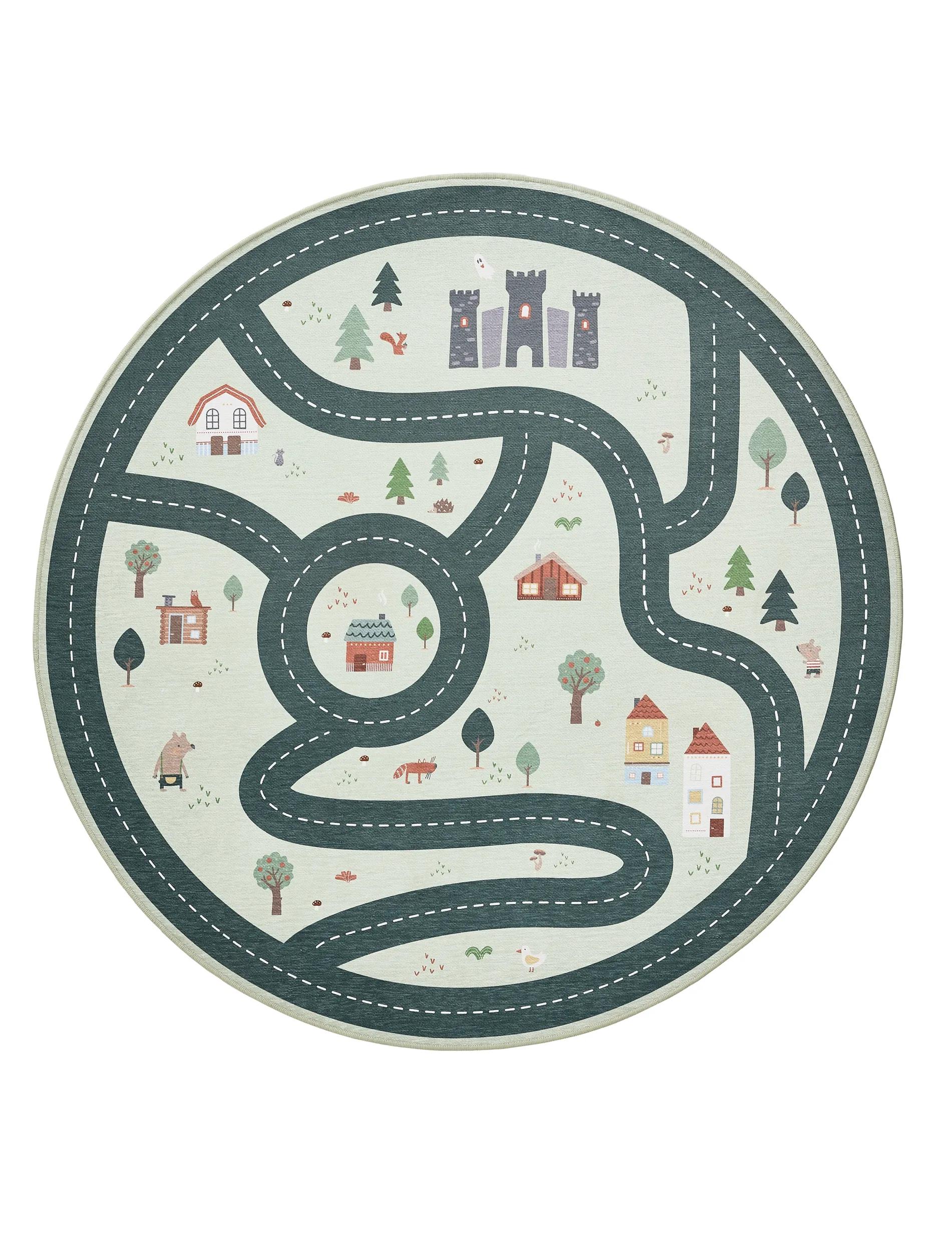 Kids rug Linus Green