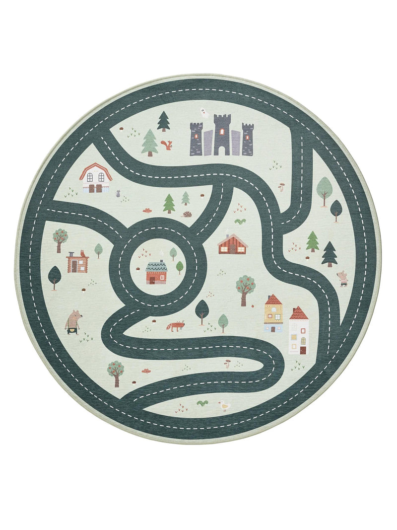 Kids rug Linus Green