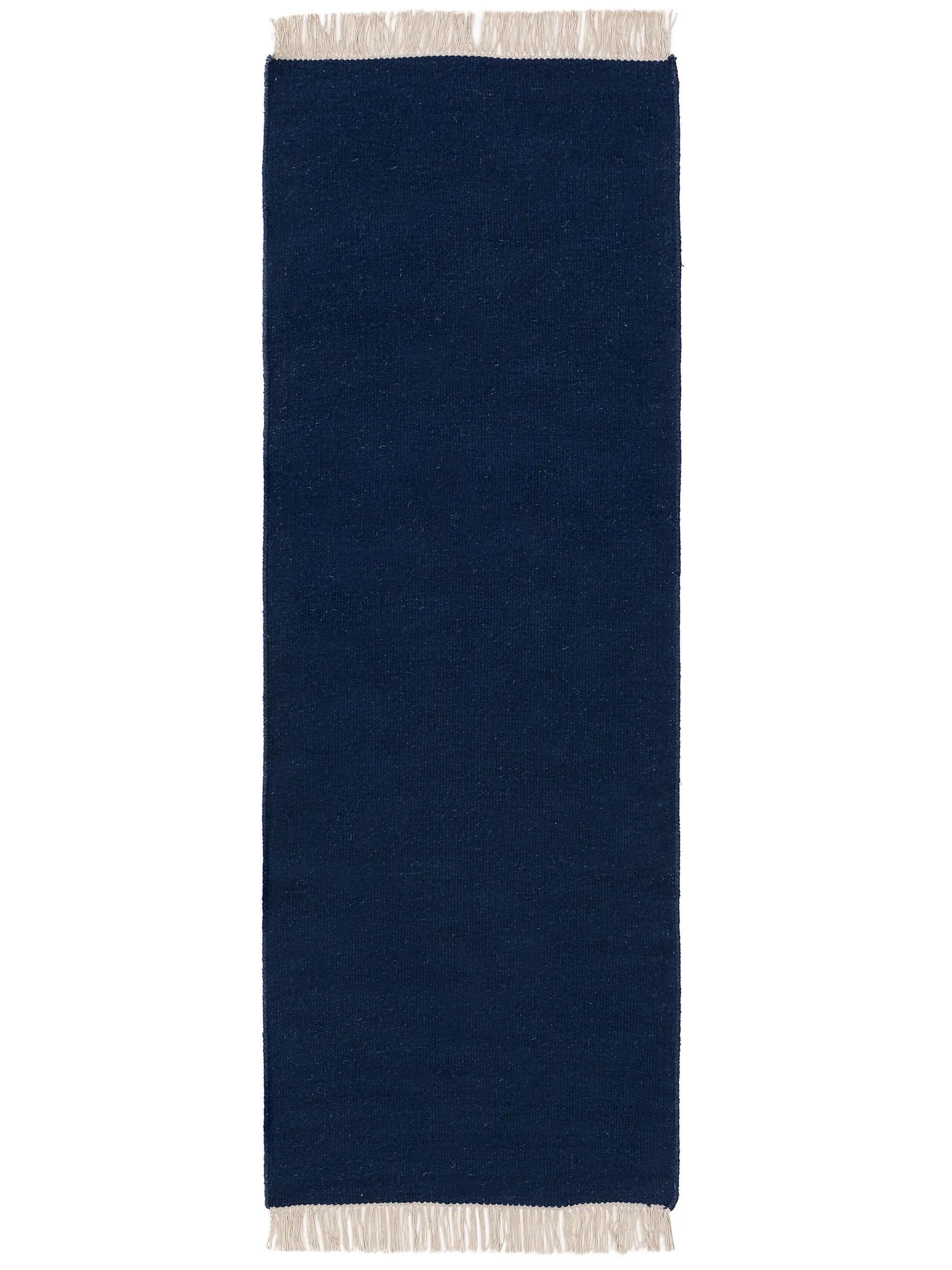 Alfombra de lana Liv azul oscuro