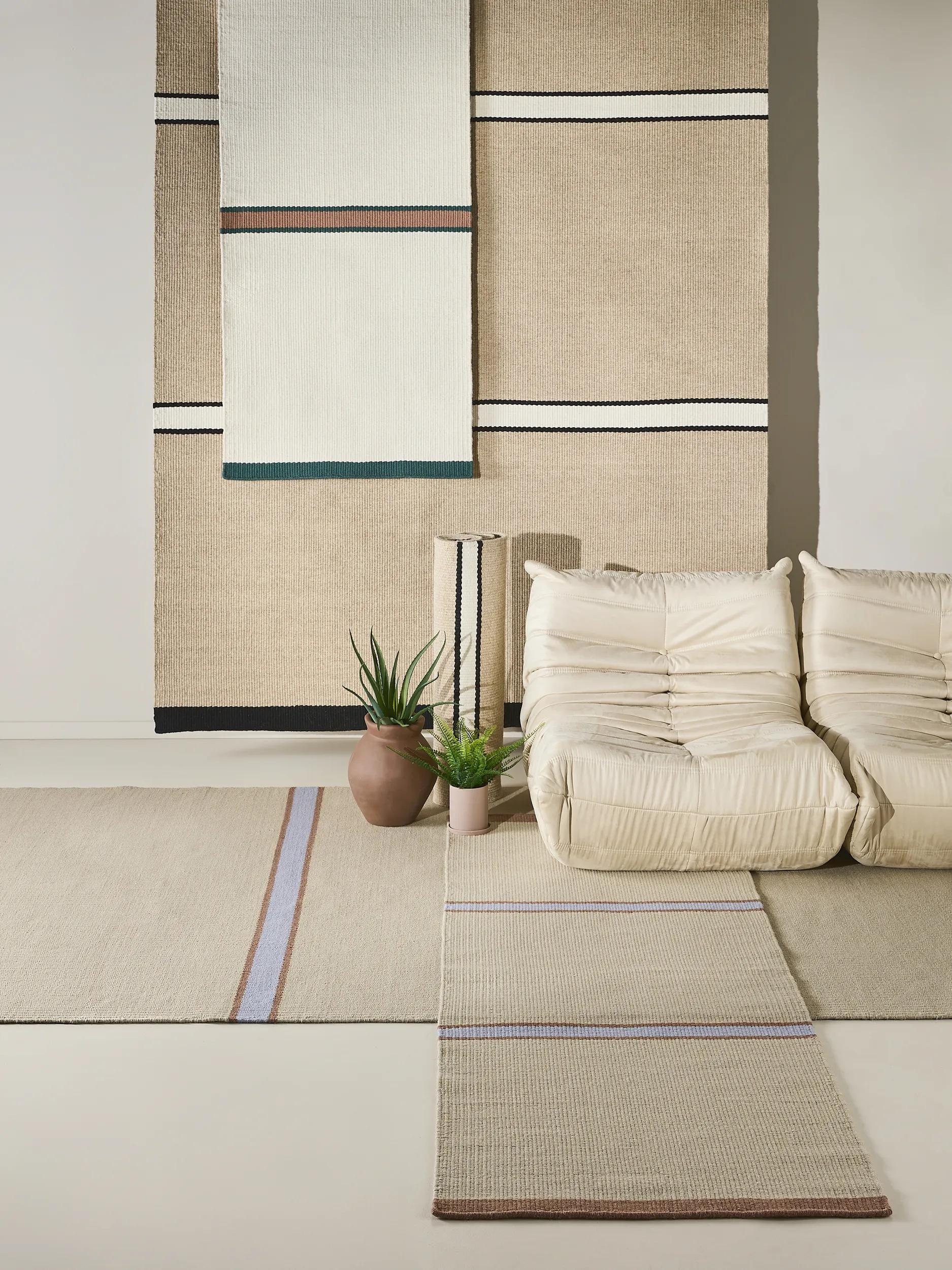 Wool Rug Livio Beige/Blue