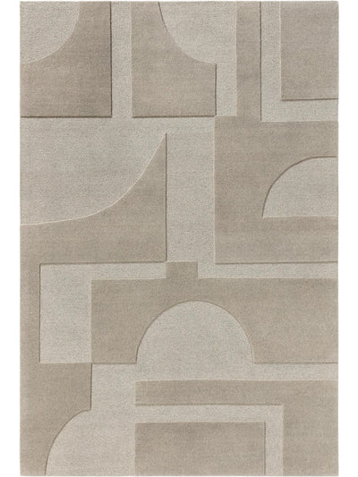 Wool Rug Logan Light Grey