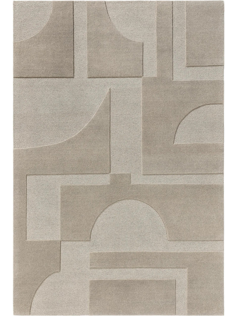 Wool Rug Logan Light Grey