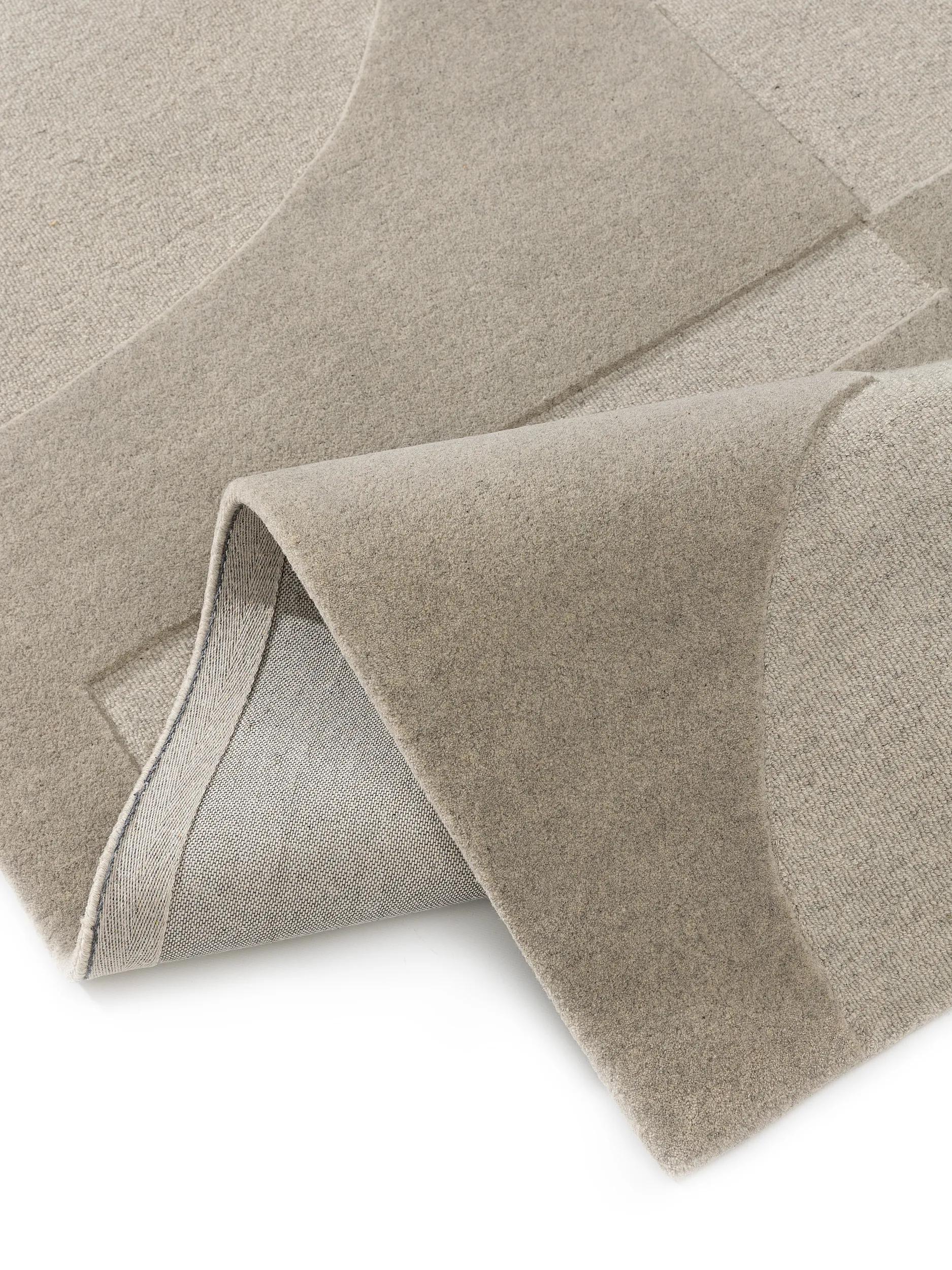 Wool Rug Logan Light Grey