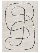 Shaggy Rug Louise Black/White