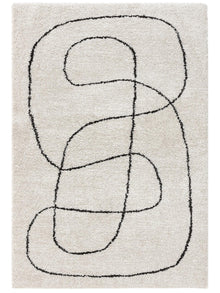 Shaggy Rug Louise Black/White