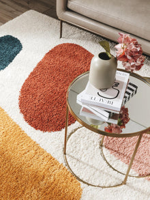 Shaggy rug Louise Cream/Rose