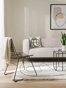 Shaggy Rug Louise Black/White
