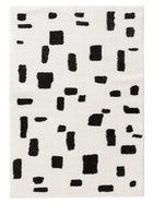 Shaggy rug Louise Black/White