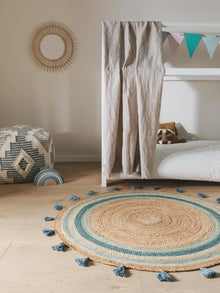 Kids rug Lovis Turquoise