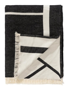 Cotton blanket Luan Black/White