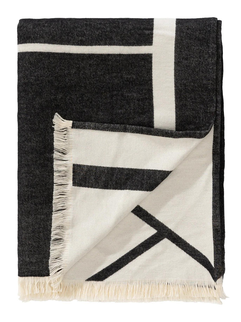 Cotton blanket Luan Black/White