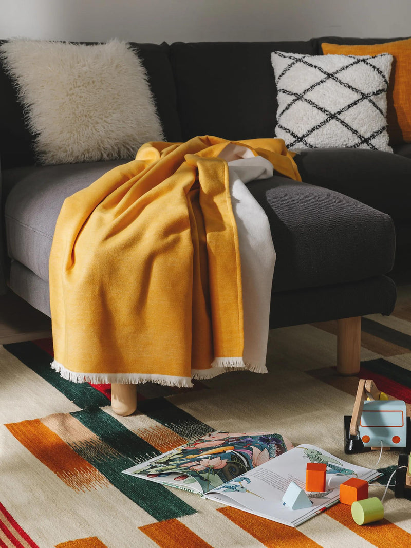 Cotton blanket Luca Yellow