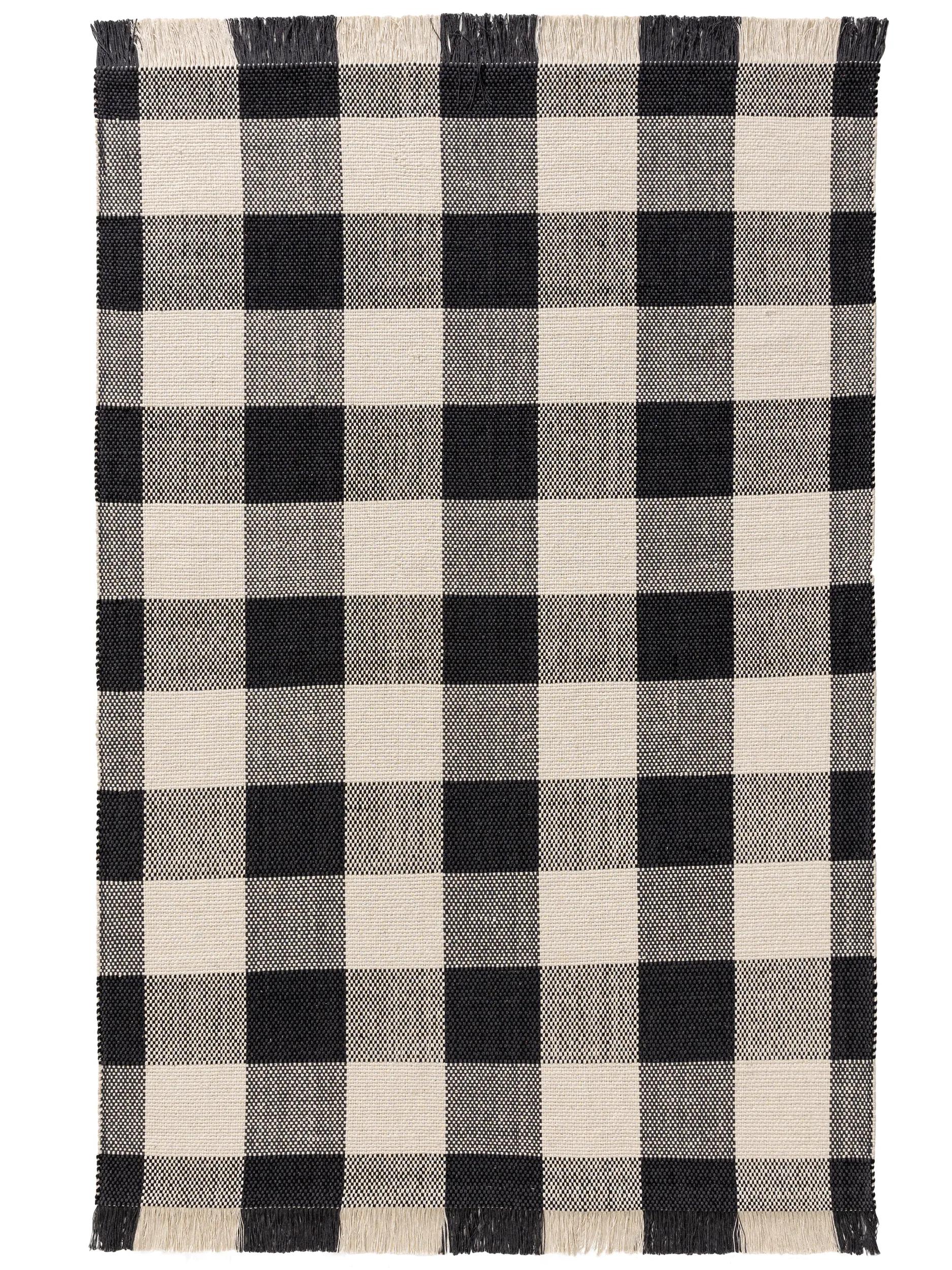 Cotton Rug Lucy Black/White