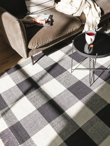 Cotton Rug Lucy Black/White