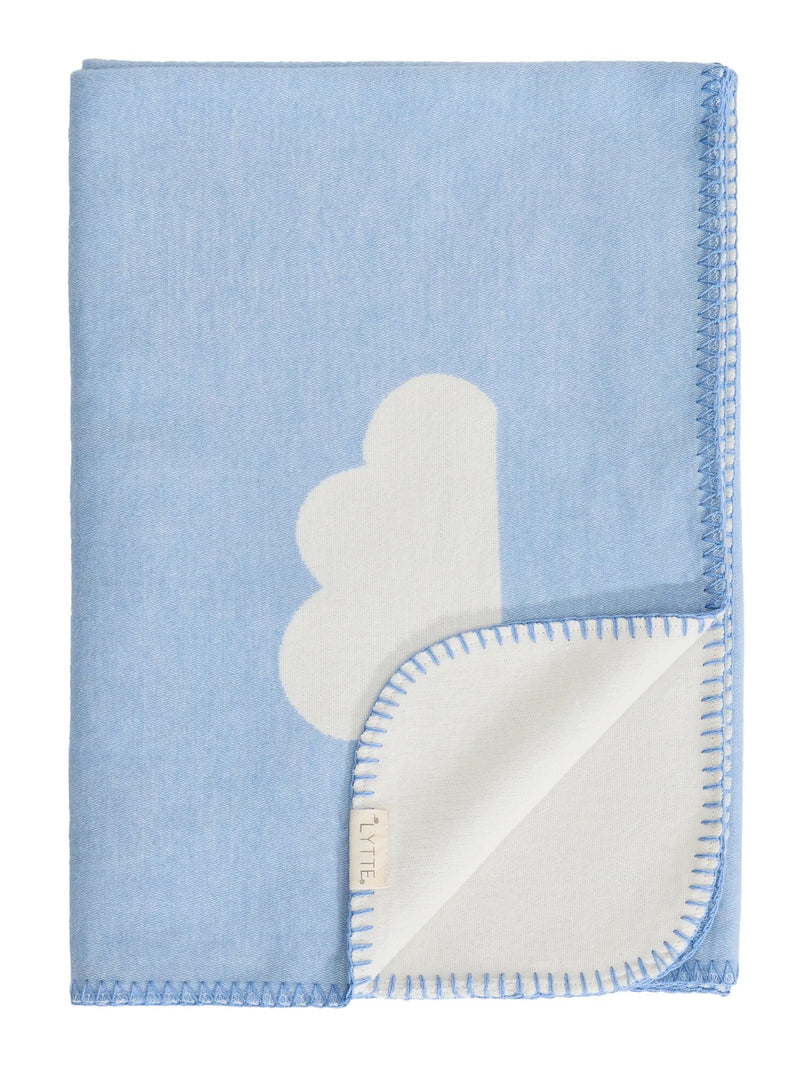 Cotton blanket Lumi Light Blue
