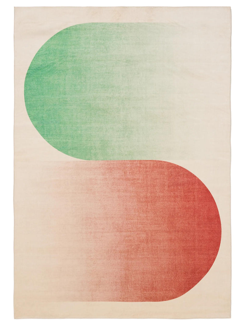 Washable Rug Luna Beige/Red