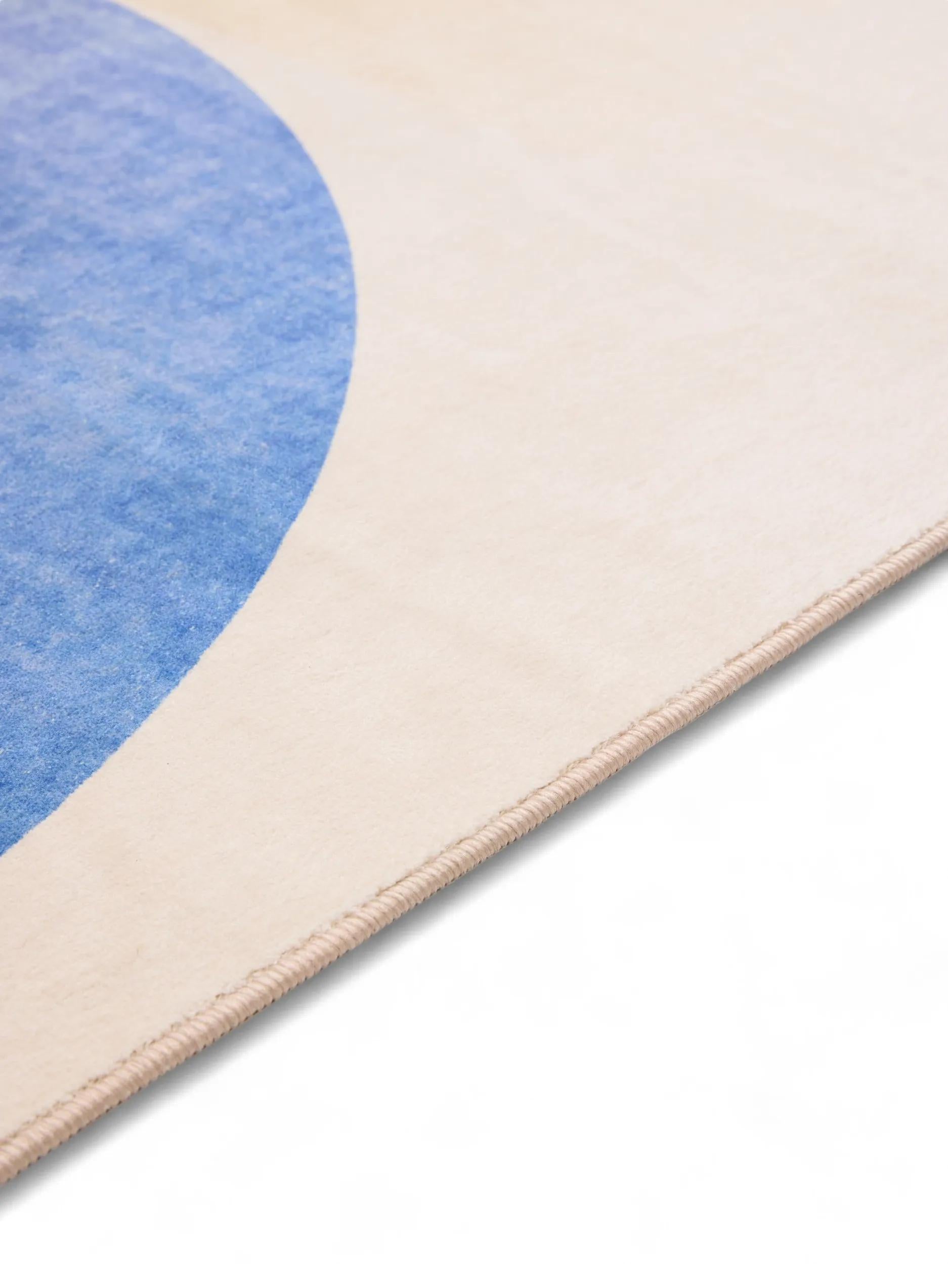 Washable Rug Luna Blue/Yellow