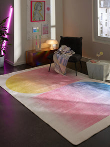 Alfombra Lavable Luna Multicolor/Rosa