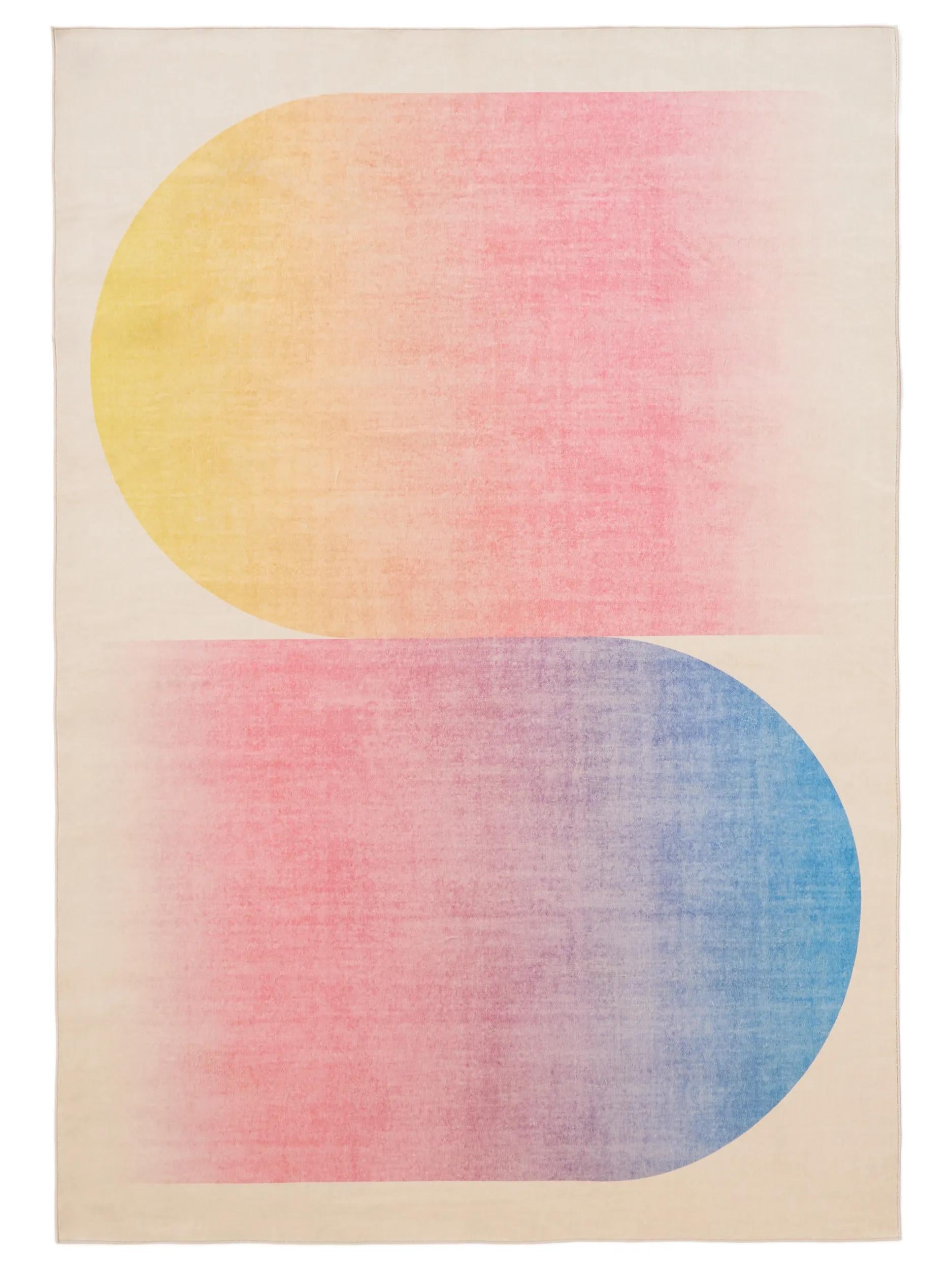 Alfombra Lavable Luna Multicolor/Rosa