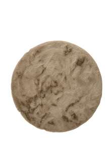 Shaggy Round Rug Lux Taupe