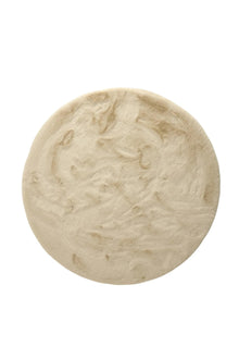 Shaggy Round Rug Lux Cream
