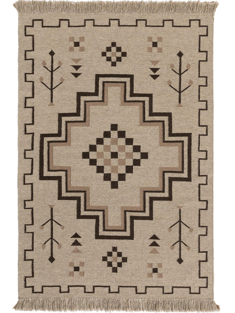 Hand Woven Kilim Mahila Taupe