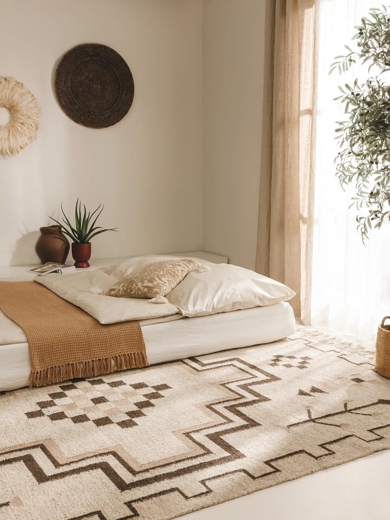 Hand Woven Kilim Mahila Taupe