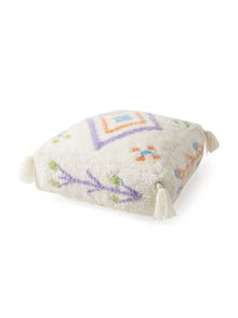Handmade Wool Pouf Malika Multicolour