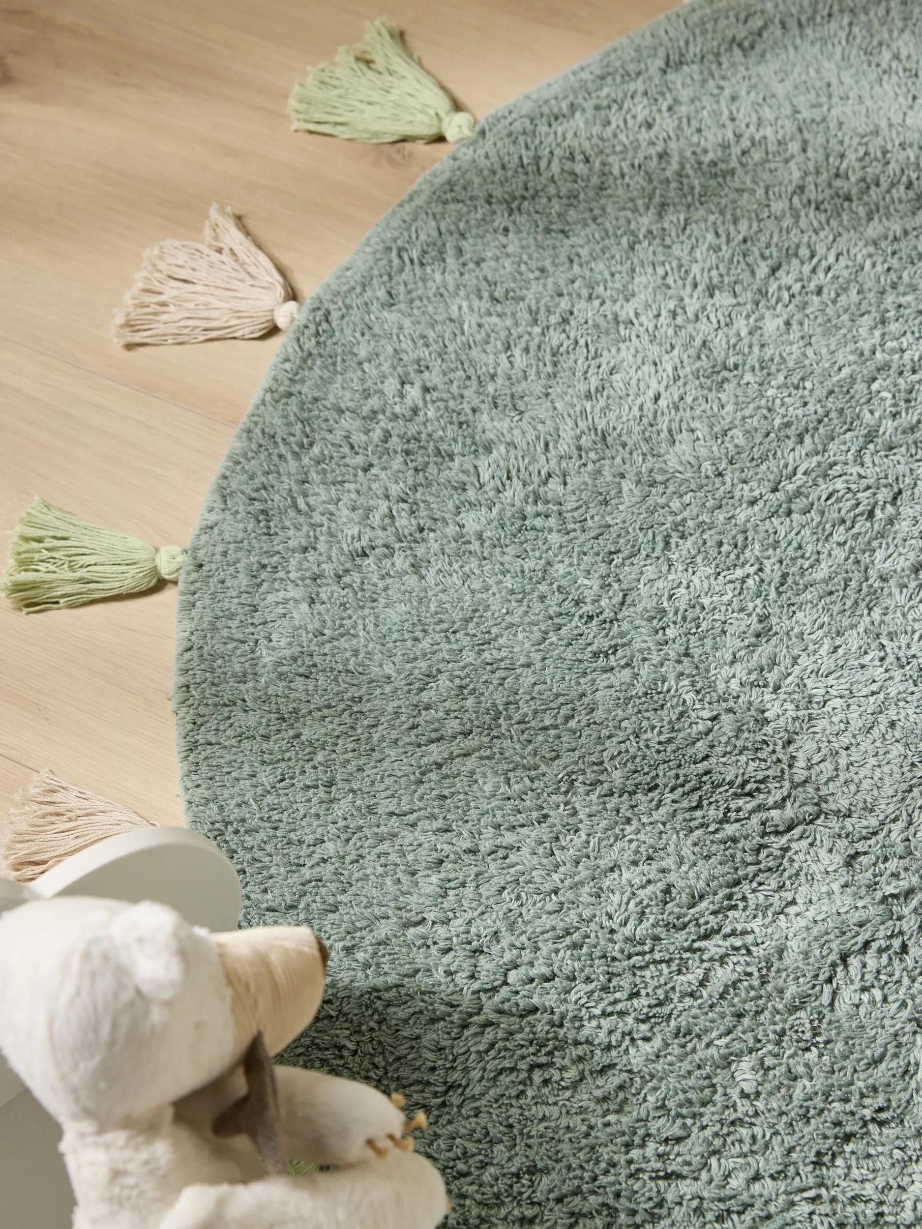 Waschbarer Kinderteppich Malu Grün