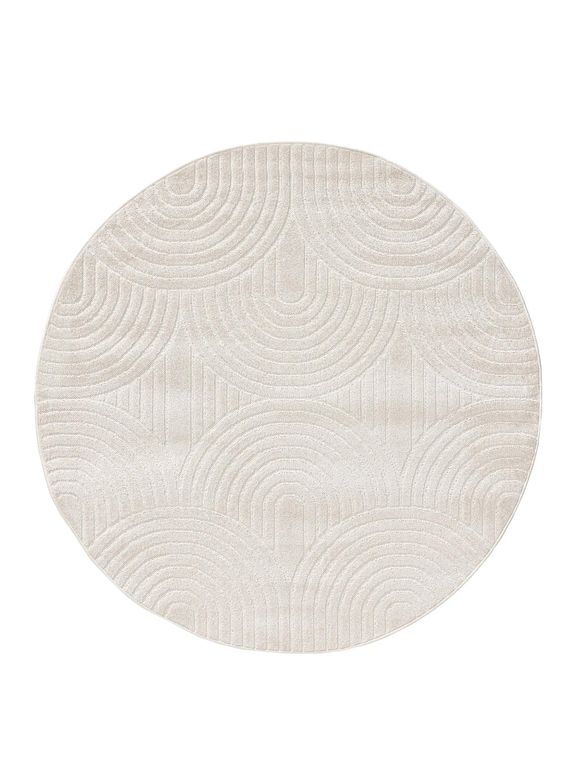 In- & Outdoor Round Rug Mars Cream