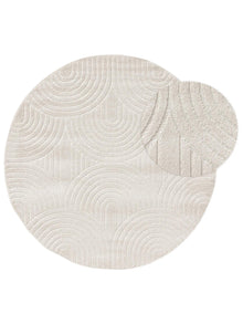 In- & Outdoor Round Rug Mars Cream