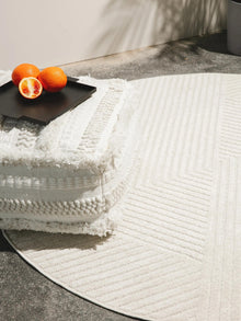 In- & Outdoor Round Rug Mars Cream