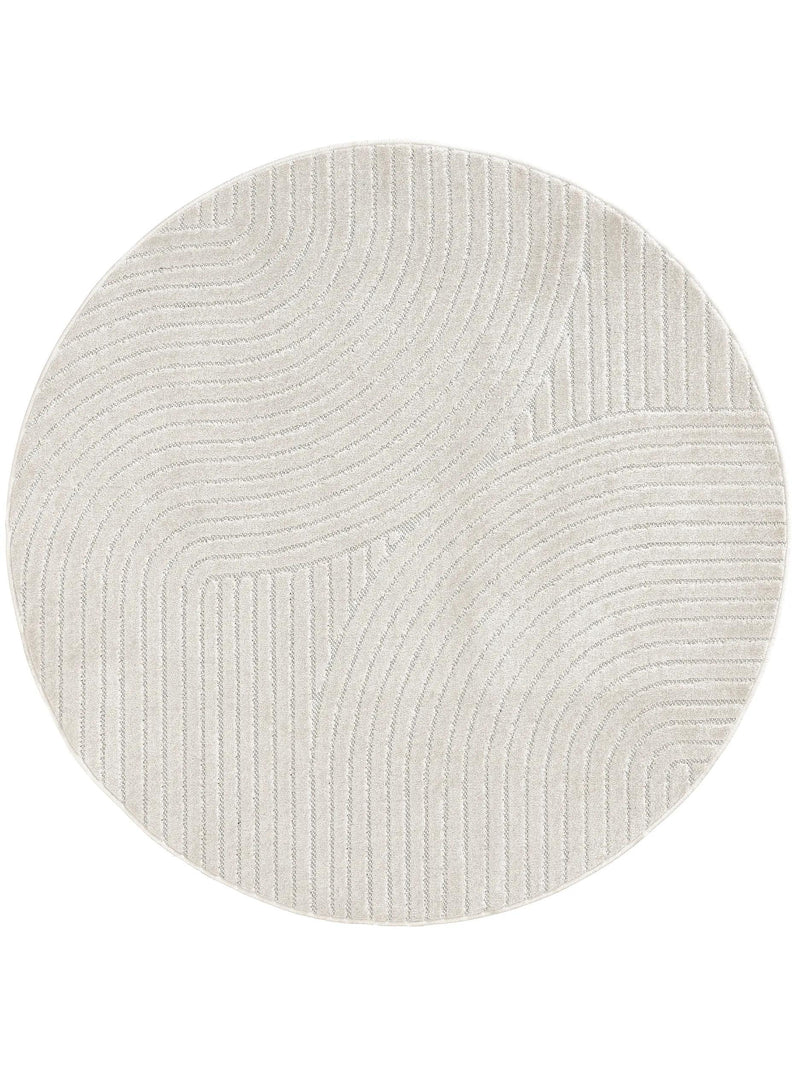 In- & Outdoor Round Rug Mars Cream