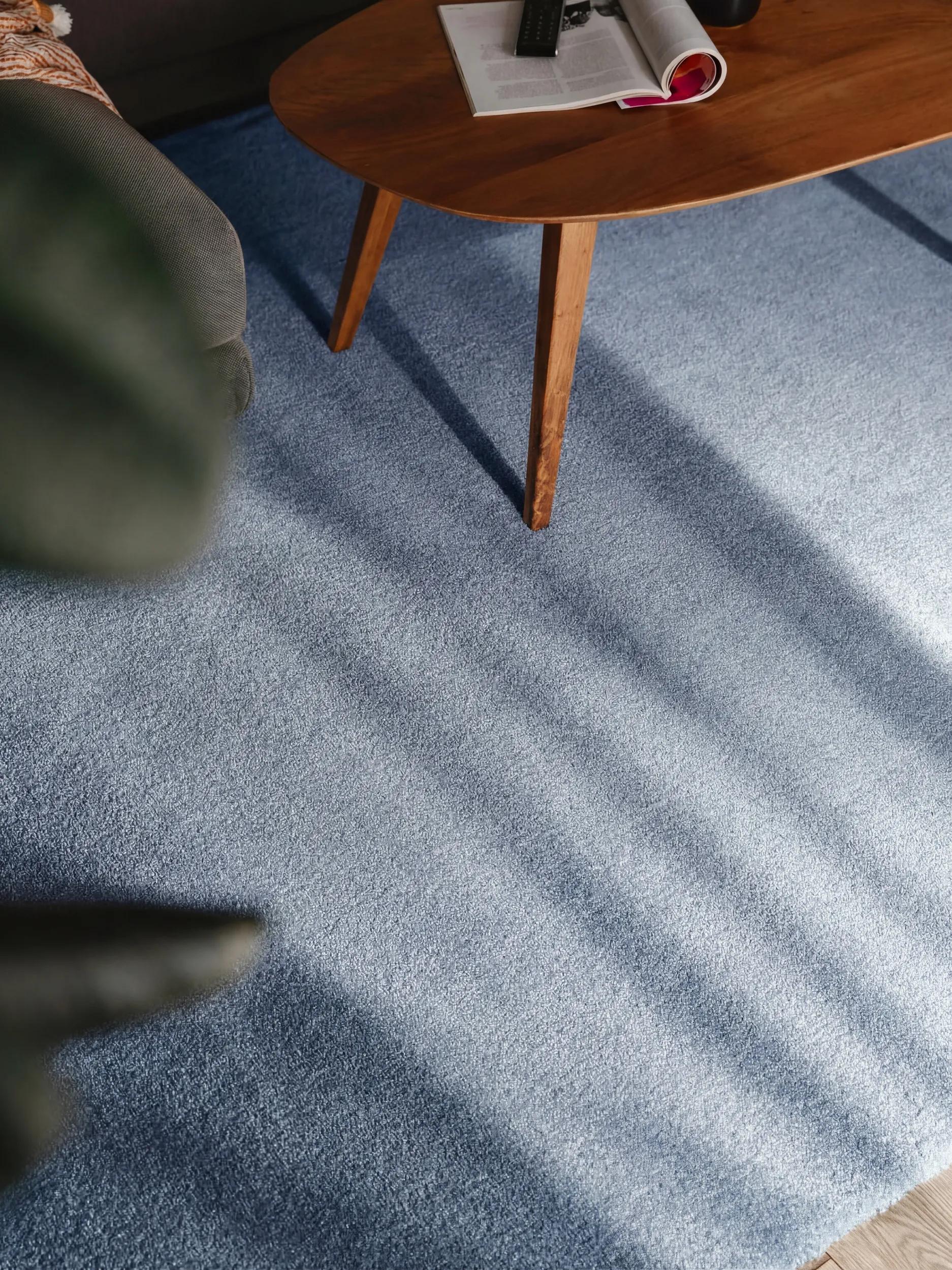Washable Shaggy Rug Melvin Light Blue