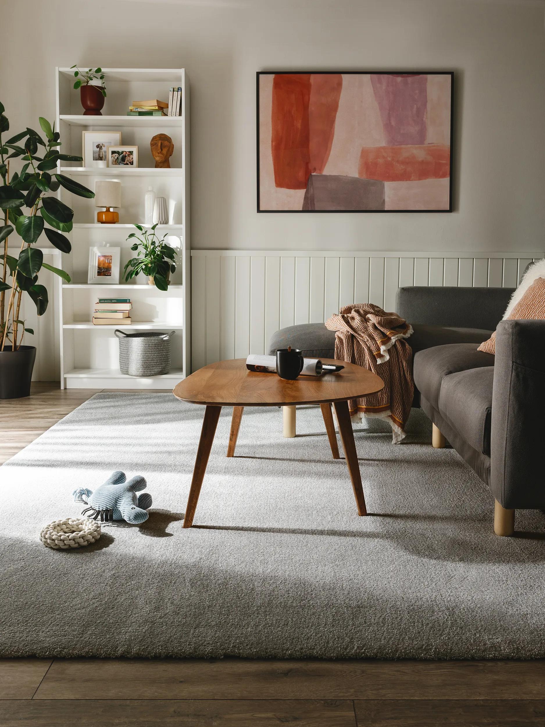 Washable Rug Melvin Light Grey