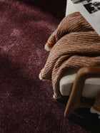 Washable Shaggy Rug Melvin Bordeaux