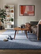 Washable Shaggy Rug Melvin Light Blue