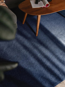 Washable Shaggy Rug Melvin Dark Blue