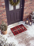 Christmas Doormat Merry Red