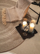 In- & Outdoor Round Rug Metro Cream/Taupe