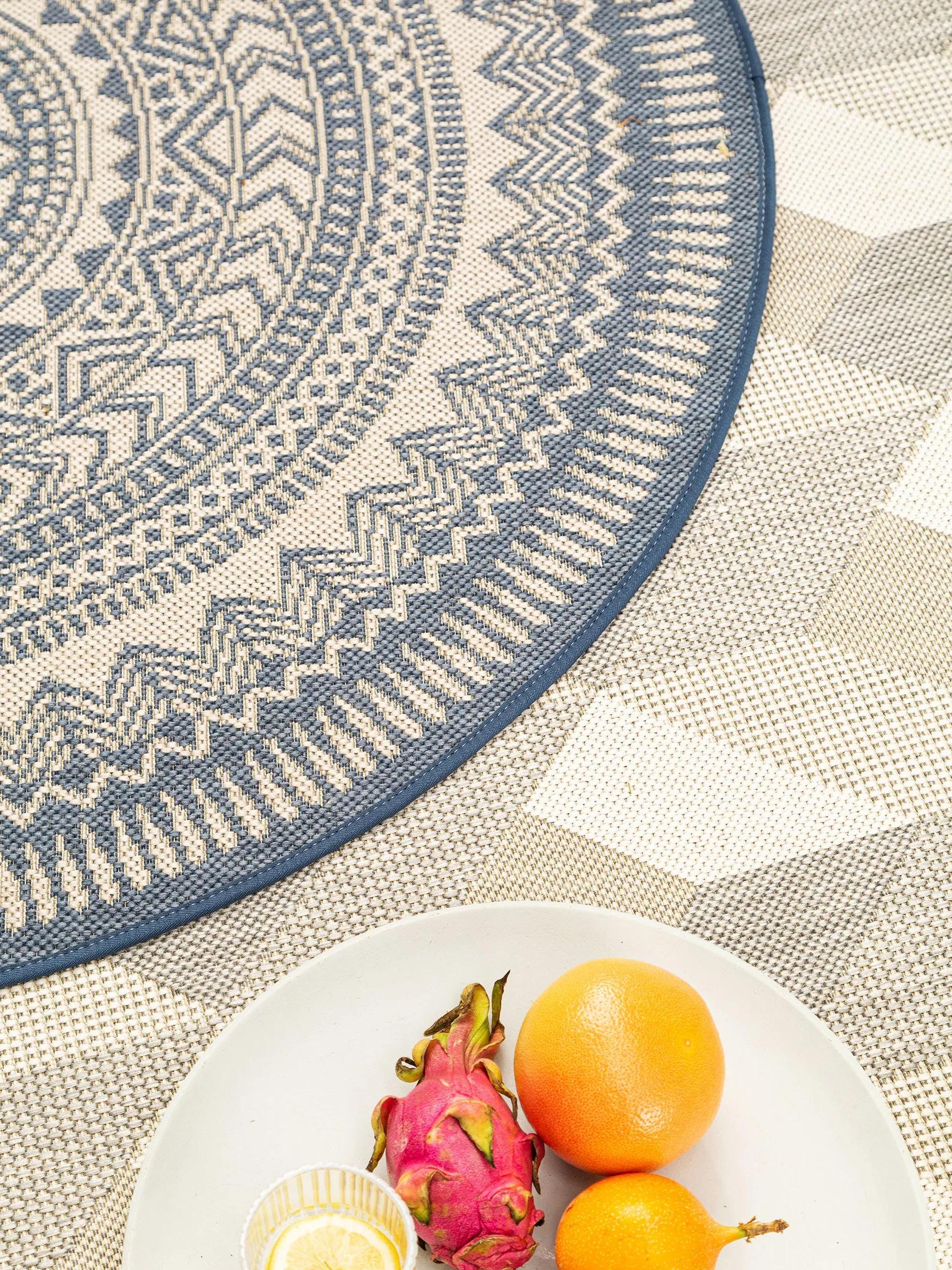 In- & Outdoor Rug Metro Blue