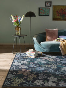 Alfombra lavable Milly multicolor/negro