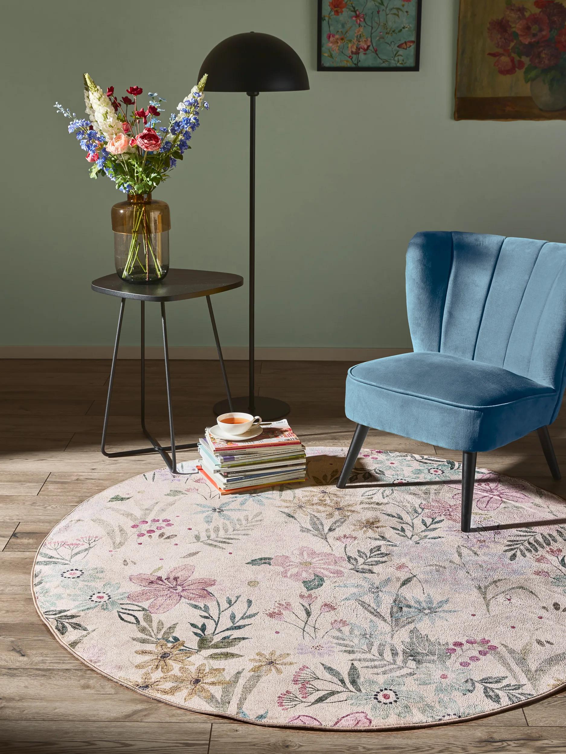 Alfombra lavable Milly multicolor/blanco